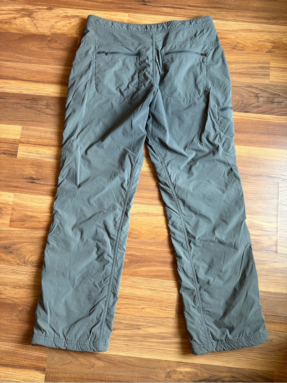 L.L.Bean Fleece Lined Pants Women’s Size 8 Gray Adjustable Waist Outdoor Hiking - Picture 7 of 7